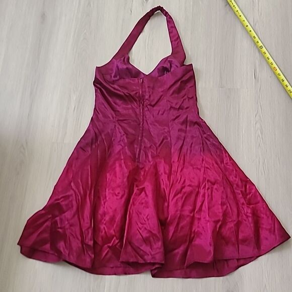 Vintage halter neck pink ombre 11/12 juniors size tulle lined prom - Picture 9 of 10